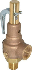 Conbraco - 3/4" Inlet, 1" Outlet, High Pressure Safety Relief Valve - 75 Max psi, Bronze, 898 Lb per Hour - Makers Industrial Supply