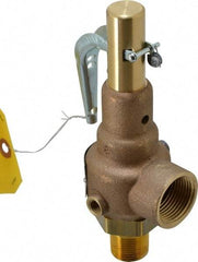 Conbraco - 3/4" Inlet, 1" Outlet, High Pressure Safety Relief Valve - 150 Max psi, Bronze, 1,653 Lb per Hour - Makers Industrial Supply