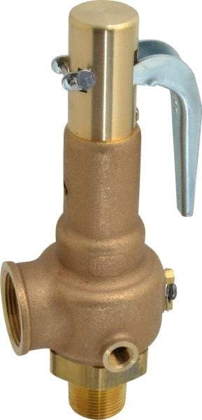 Conbraco - 1" Inlet, 1-1/4" Outlet, High Pressure Safety Relief Valve - 150 Max psi, Bronze, 2,581 Lb per Hour - Makers Industrial Supply