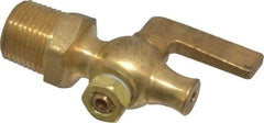 Conbraco - 3/8" Pipe, Lever Handle, MNPT x Straight Nose End Connection, Air Cock - 200 Max psi, Brass - Makers Industrial Supply