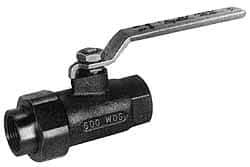 Apollo - 1-1/4" Pipe, Bronze Single Union Ends Ball Valve - Inline - One Way Flow, FNPT x FNPT Ends, Lever Handle, 600 WOG, 150 WSP - Makers Industrial Supply