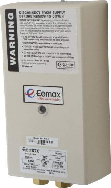 Eemax - 240 Volt Electric Water Heater - 5.5 KW, 23 Amp, 10 Wire Gauge - Makers Industrial Supply