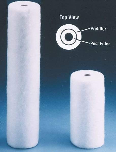 Value Collection - 4-5/16" OD, 5µ, Polypropylene Melt Blown-Thermal Bonded Cartridge Filter - 20" Long, Reduces Sediments - Makers Industrial Supply