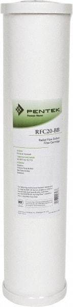 Pentair - 4-1/2" OD, 25µ, Granular Activated Carbon Radial Flow Cartridge Filter - 20" Long, Reduces Tastes, Odors & Sediments - Makers Industrial Supply