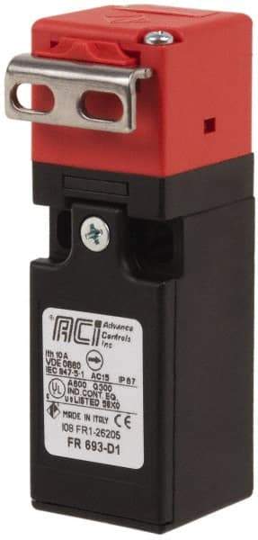 ACI - 10 Amp, 24-300 VDC, 250-600 VAC, 3 Pole Fused Safety Switch - 10 Amp, 24-300 VDC, 250-600 VAC, 1.21 Inch Wide x 1.21 Inch Deep x 3.66 Inch High, Nonmetallic, NO/2NC Contact Configuration - Makers Industrial Supply