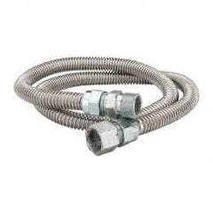 Dormont - 3/4" Inlet, 3/4" Outlet FIP x MIP Gas Connector - 48" Long, 1/2" Hose ID - Makers Industrial Supply