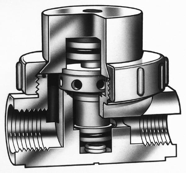 Simtech - 2" MPT Air Operated Valve - 125 Max psi, PVC/EPDM Material - Makers Industrial Supply