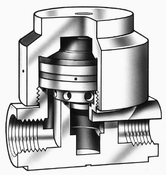 Simtech - 1/2" NPTF Diaphram Operated Valve - 125 Max psi, PP/EPDM Material - Makers Industrial Supply