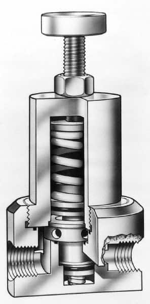 Simtech - 3/4" Inlet, Thermoplastic Relief Valve - 125 Max psi, PVC & EPDM - Makers Industrial Supply