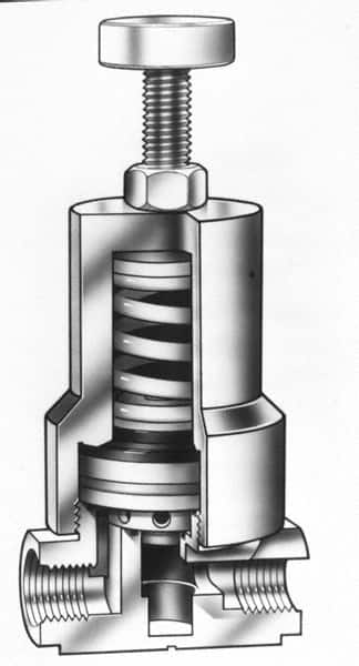 Simtech - 3/4" Inlet, Thermoplastic Relief Valve - 120 Max psi, PVC & EPDM - Makers Industrial Supply