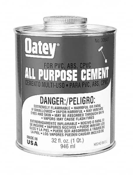 Oatey - 1 Gal All-Purpose Medium Bodied Cement - Clear, Use with ABS, PVC & CPVC up to 6" Diam - Makers Industrial Supply