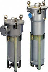 Parker - 2 Inch, Carbon Steel, Bag Filter Housing - Flange End Connection, 160 GPM Max Flow - Makers Industrial Supply