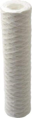 Parker - 2-1/2" OD, 1µ, Cotton String-Wound Cartridge Filter - 10" Long - Makers Industrial Supply