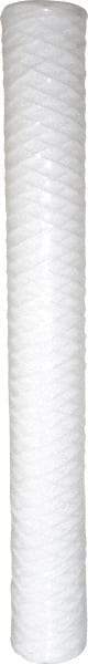 Parker - 2-1/2" OD, 1µ, Polypropylene Cotton String-Wound Cartridge Filter - 20" Long - Makers Industrial Supply