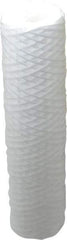 Parker - 2-1/2" OD, 50µ, Polypropylene Cotton String-Wound Cartridge Filter - 10" Long - Makers Industrial Supply