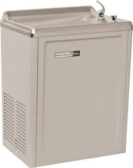 Halsey Taylor - 4 GPH Cooling Capacity Compact Flush Wall Mounted Water Cooler & Fountain - Vinyl Cabinet, 230 Watts, 2.5 Full Load Amperage, 0.16 hp - Makers Industrial Supply