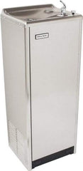 Halsey Taylor - 14 GPH Cooling Capacity Deluxe Floor Standing Water Cooler & Fountain - In-Wall, 0.2 hp, Stainless Steel - Makers Industrial Supply