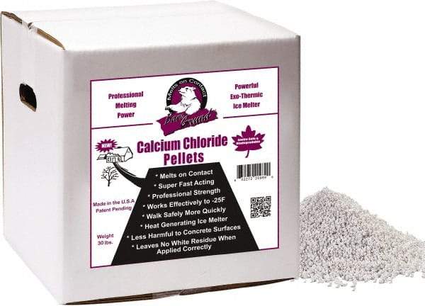 Bare Ground Solutions - 40 Lb Box Calcium Chloride Pellets - Effective to -20°F - Makers Industrial Supply