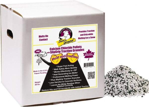 Bare Ground Solutions - 40 Lb Box Calcium Chloride Pellets - Effective to -20°F - Makers Industrial Supply