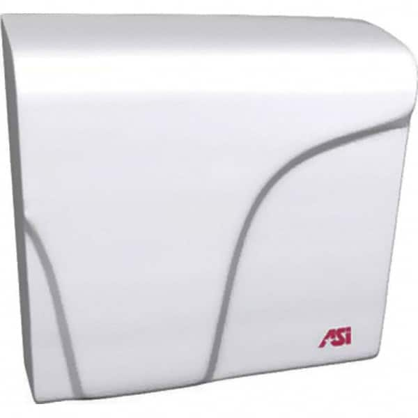 ASI-American Specialties, Inc. - 1800 Watt White Finish Electric Hand Dryer - 115-240 Volts, 15 Amps, 11-3/8" Wide x 11-7/32" High x 3-7/8" Deep - Makers Industrial Supply