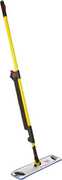 Rubbermaid - Yellow Single Sided Mop Pad and Frame Kit - 18 Inch Long x 4.88 Inch Wide Microfiber Head, 20 to 72 Inch Long Handle - Makers Industrial Supply