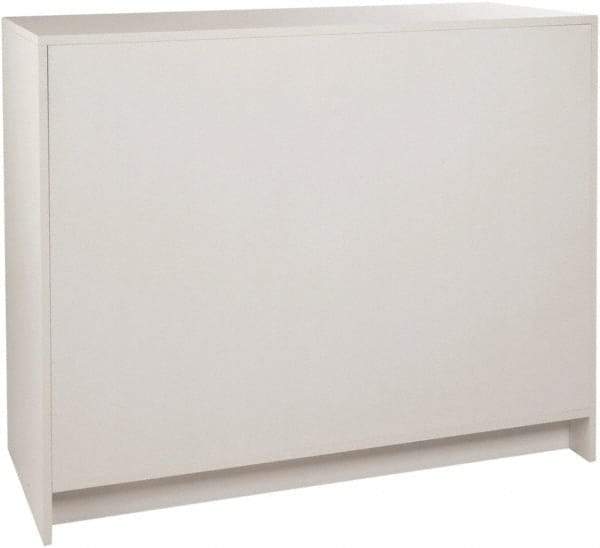 ECONOCO - 3 Shelf, Closed Shelving Wrap Counter - 20 Inch Wide x 20 Inch Deep x 38 Inch High, White - Makers Industrial Supply