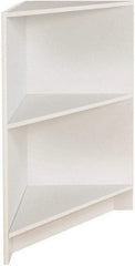 ECONOCO - 1 Shelf, Closed Shelving Corner Block - 20 Inch Wide x 20 Inch Deep x 38 Inch High, White - Makers Industrial Supply