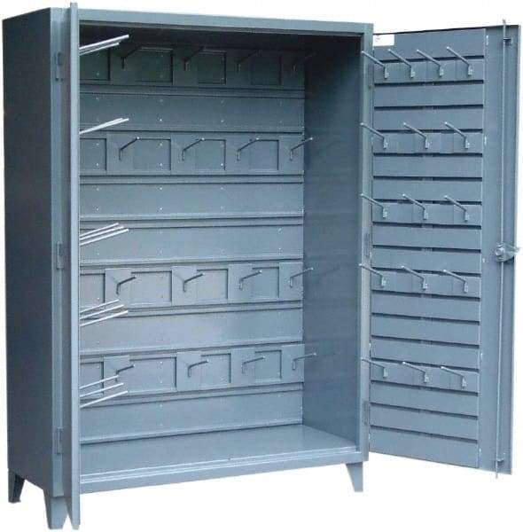 Strong Hold - Locking Storage Cabinet - Steel, 72" Wide x 24" Deep x 78" High, Dark Gray - Makers Industrial Supply