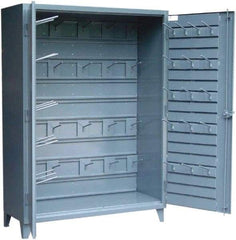 Strong Hold - Locking Storage Cabinet - Steel, 72" Wide x 24" Deep x 78" High, Dark Gray - Makers Industrial Supply