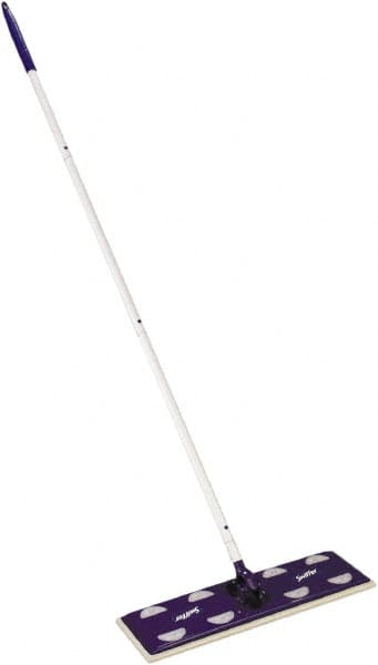 Swiffer - Green & Silver Mop - 17" Long x 5" Wide Head, 46" Long Handle, Microfiber Head - Makers Industrial Supply