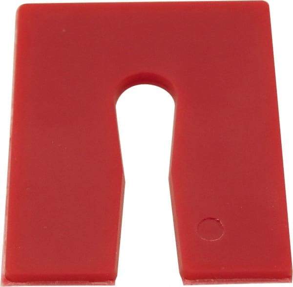 Precision Brand - 504 Piece, 1/8" Thick x 3" Wide x 4" Long Polystyrene Slotted Shim - Red, ±10% Tolerance - Makers Industrial Supply