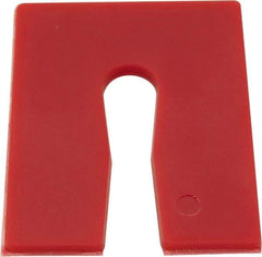 Precision Brand - 1,008 Piece, 1/8" Thick x 2" Wide x 3" Long Polystyrene Slotted Shim - Red, ±10% Tolerance - Makers Industrial Supply