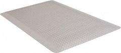 PRO-SAFE - 7' Long x 3' Wide, Dry Environment, Anti-Fatigue Matting - Gray, Vinyl with Vinyl Sponge Base, Beveled on 4 Sides - Makers Industrial Supply