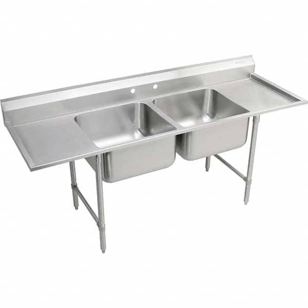 ELKAY - Stainless Steel Sinks Type: Scullery Sink Outside Length: 77-1/4 (Inch) - Makers Industrial Supply