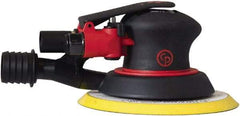 Chicago Pneumatic - 12,000 OPM, 16 CFM Air Consumption, 90 psi Air Pressure, Palm Air Orbital Sander - Round Pad, Hook & Loop Backing, 1/4" Inlet - Makers Industrial Supply