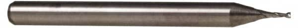 Accupro - 0.08", 2 Flute, Single End, Solid Carbide, 0.015" Corner Radius End Mill - 1-1/2" OAL, 30° Helix, Right Hand Flute, 0.24" LOC, Right Hand Cut - Makers Industrial Supply