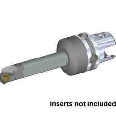 Kennametal - Left Hand Cut, 25mm Min Bore Diam, Size KM40TS Carbide Modular Boring Cutting Unit Head - 100mm Max Bore Depth, Through Coolant, Compatible with DP.. 11T308, DP.. 3252 - Makers Industrial Supply