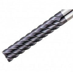 Iscar - 16mm, 66mm LOC, 16mm Shank Diam, 130mm OAL, 6 Flute, Solid Carbide Square End Mill - Single End, TiAlN Finish, Spiral Flute, 45° Helix, Right Hand Cut, Right Hand Flute - Makers Industrial Supply