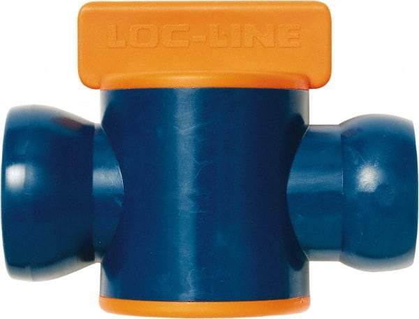 Loc-Line - 3/4" ID Coolant Hose In-Line Valve - Female to Ball Connection, Acetal Copolymer Body, Unthreaded, Use with Loc-Line Modular Hose Systems - Makers Industrial Supply