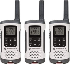 Motorola - 16 Mile Range, 22 Channel, 0.5 & 1.5 Watt, Series Talkabout, Recreational Two Way Radio - FRS/GMRS Band, 462.55 to 467.7125 Hz, AA & NiMH Battery, 12 NiMH & 29 AA hr Life, 12.87" High x 10.83" Wide x 1.78" Deep, Low Battery Alerts - Makers Industrial Supply