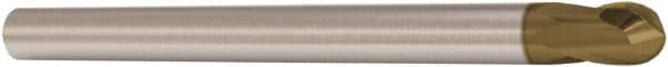 Seco - 8mm Diam, 8mm LOC, 2 Flute Solid Carbide Ball End Mill - HXT Finish, Single End, 65mm OAL, 8mm Shank Diam, Spiral Flute - Makers Industrial Supply