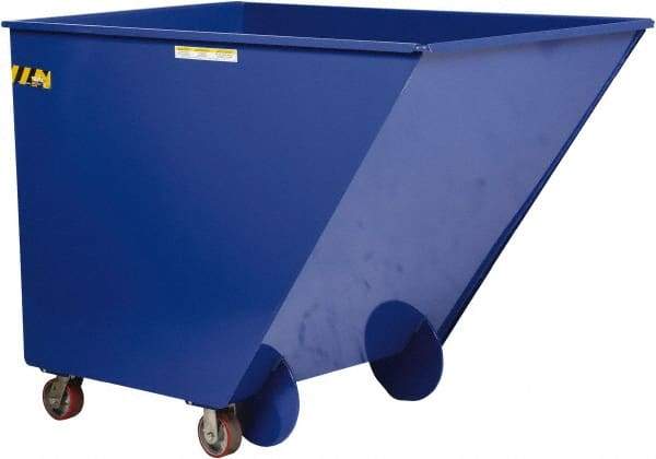 Vestil - 200 Lb Load Capacity, 1.0 Cu Yd, Steel Dump Hopper - 38-1/4" Wide x 58-3/16" Long x 36-3/16" High, Blue - Makers Industrial Supply