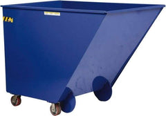 Vestil - 200 Lb Load Capacity, 1.0 Cu Yd, Steel Dump Hopper - 38-1/4" Wide x 58-3/16" Long x 36-3/16" High, Blue - Makers Industrial Supply