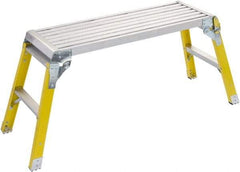 Louisville - 21" Foldup - Step Platform, 300 Lb Capacity, 21" Platform Height, 49-5/8" Base Width x 16-3/8" Base Depth, Aluminum - Makers Industrial Supply