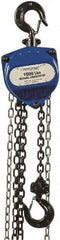 Value Collection - 1,000 Lb Lifting Capacity, 15' Lift Height, Hand Hoist - Made from Chain, 31' Overhaul to Lift 1', 48 Lb Avg Pull to Lift Rated Load, 1 Chain - Makers Industrial Supply