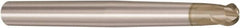 Seco - 5mm Diam, 5mm LOC, 2 Flute Solid Carbide Ball End Mill - HXT Finish, Single End, 100mm OAL, 8mm Shank Diam, Spiral Flute - Makers Industrial Supply