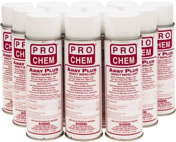 Pro Chem - 6 oz 25% DEET Aerosol Spray - For Mosquitos, Chiggers, Deer Flies, Gnats, Stable Flies, Fleas, Ticks, Black Flies, Biting Flies - Makers Industrial Supply