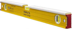 Stabila - 24" Long 3 Vial Spirit Level - Aluminum, Yellow, 2 Plumb & 1 Level Vials - Makers Industrial Supply