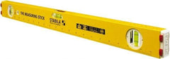 Stabila - 24" Long 3 Vial Spirit Level - Aluminum, Yellow, 2 Plumb & 1 Level Vials - Makers Industrial Supply