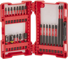 Milwaukee Tool - 22 Piece, Drive Set - Multi-Purpose Tool Kit Kit, 1/4" Drive, Phillips, Torx, Magnetic Bit Holder Point - Makers Industrial Supply